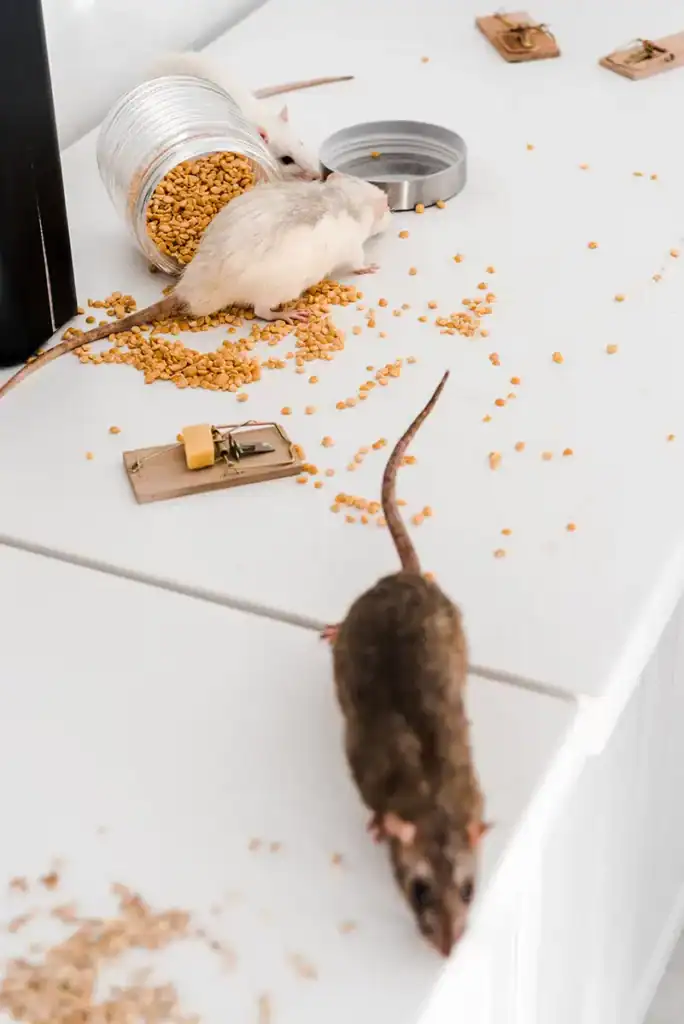 Rongeurs dans une cuisine