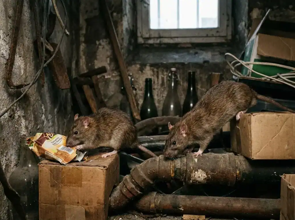 Accueil 2 Rats dans une cave d'une copropriété
