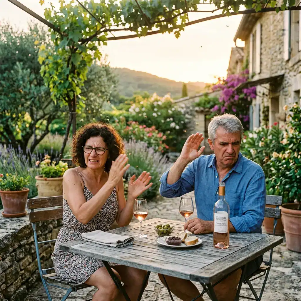 Apéritif gâché par les moustiques