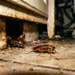 Les dangers sanitaires des cafards : allergies et contaminations 1 blattes dans une plinthe